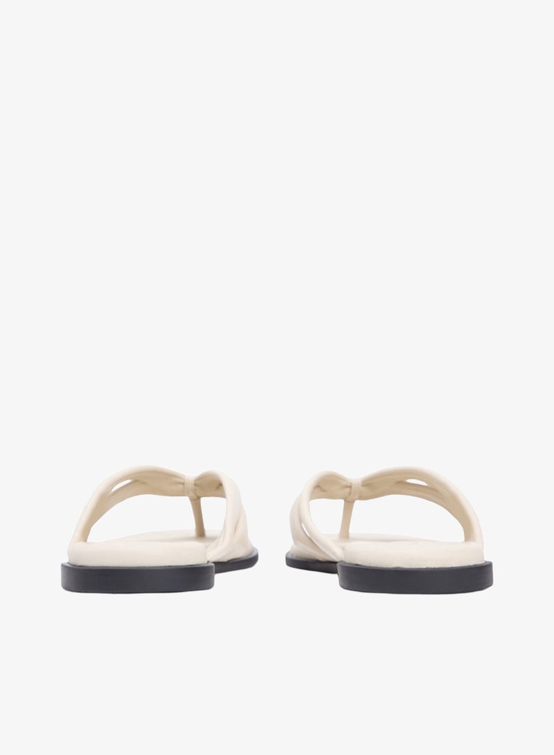 TOMMY HILFIGER Leather Toe Post Flip Flops - Image 4
